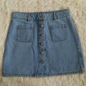 Denim mini skirt
